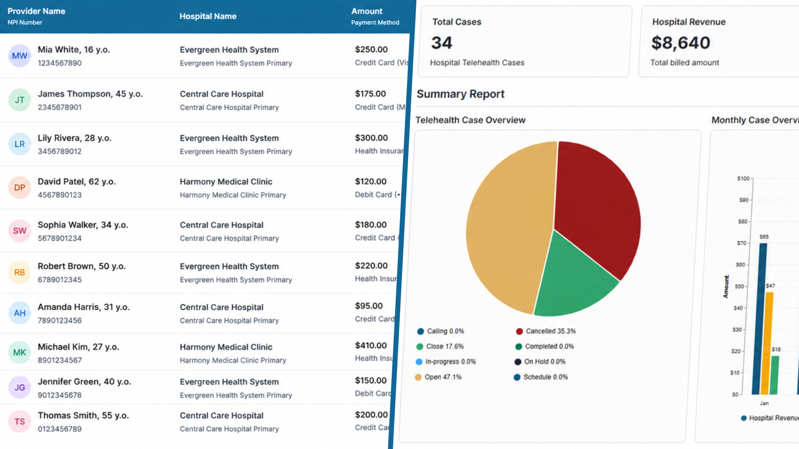 Hospital portal — financial impact and service line expansion