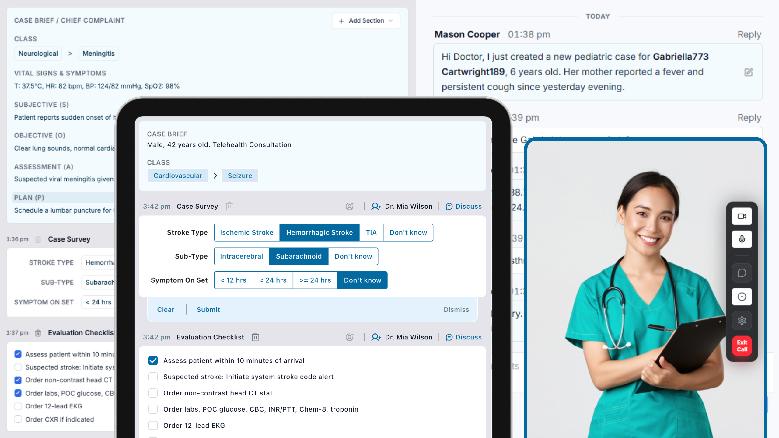 Hospital portal — telehealth services workflow